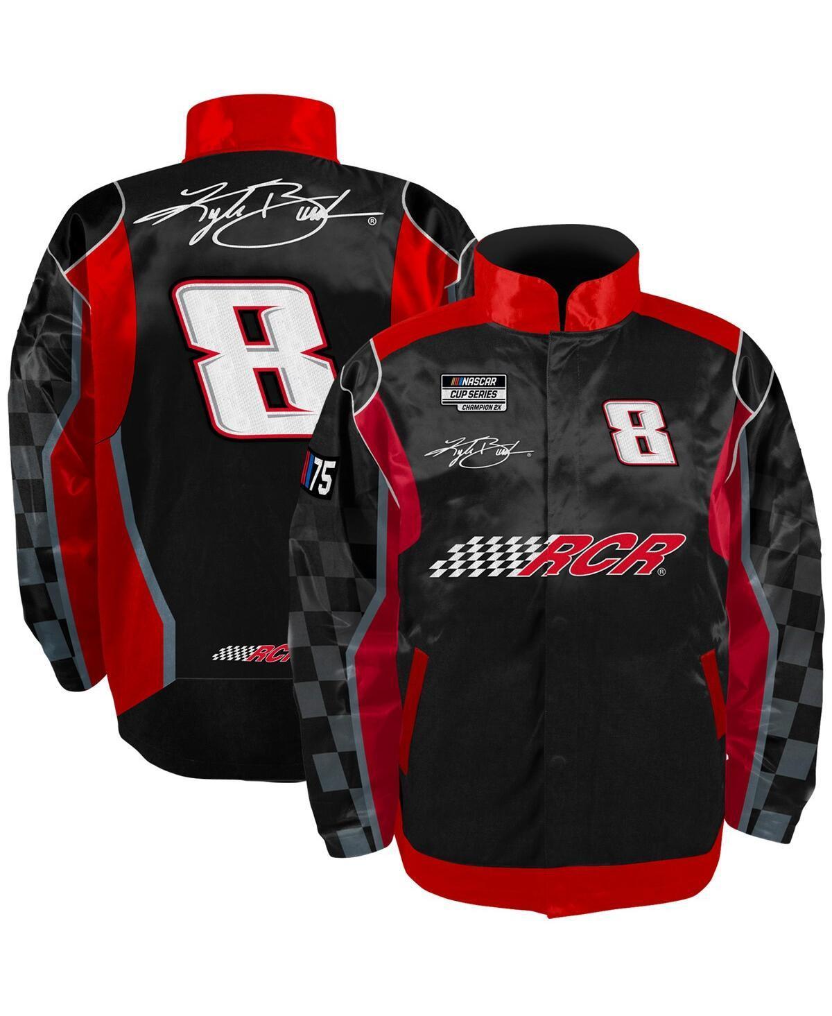 Mens Richard Childress Racing Team Collection Black/Red Kyle Busch Nylon Uniform Full-Snap Jacket Product Image