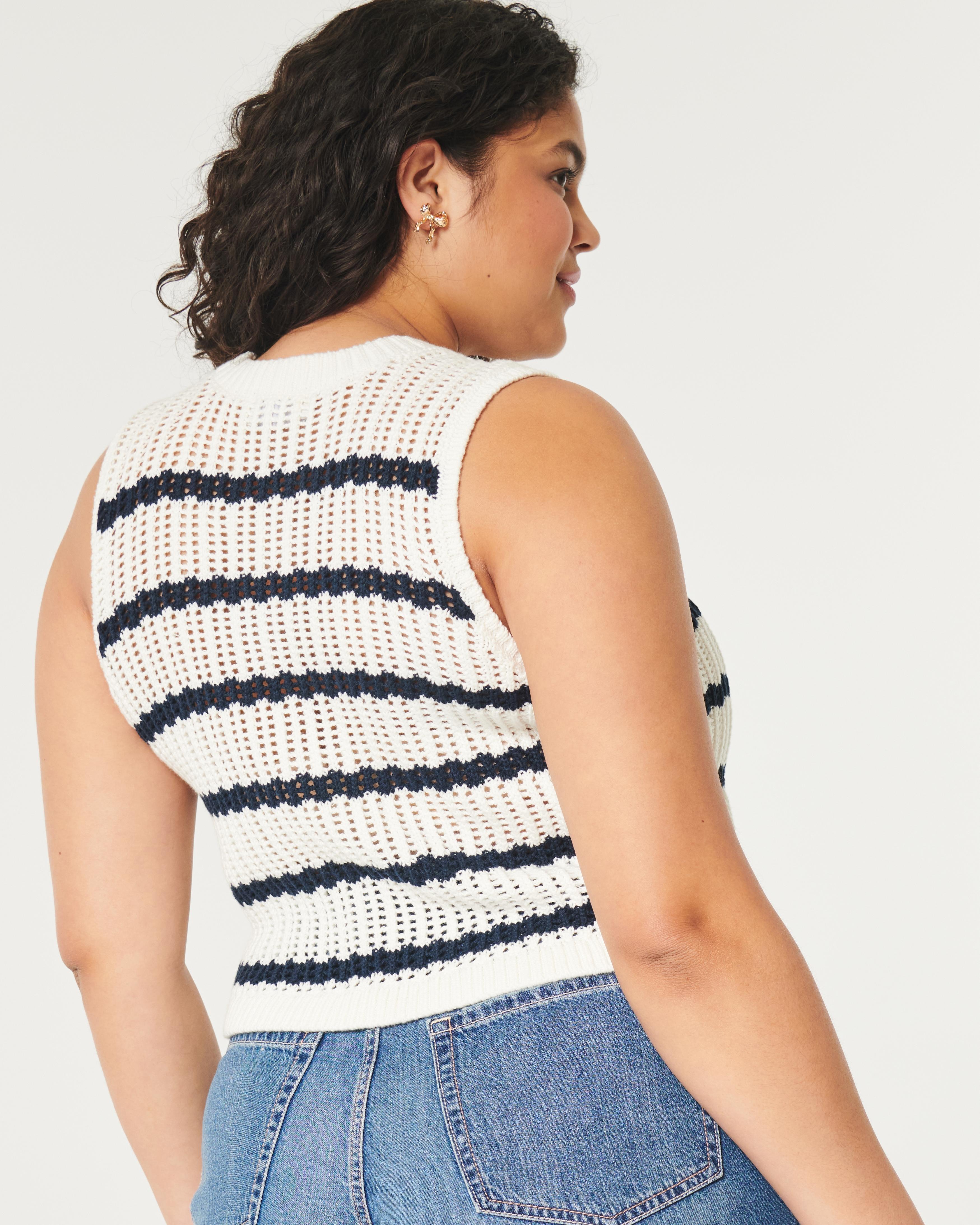 Easy Crochet-Style High-Neck Tank Product Image