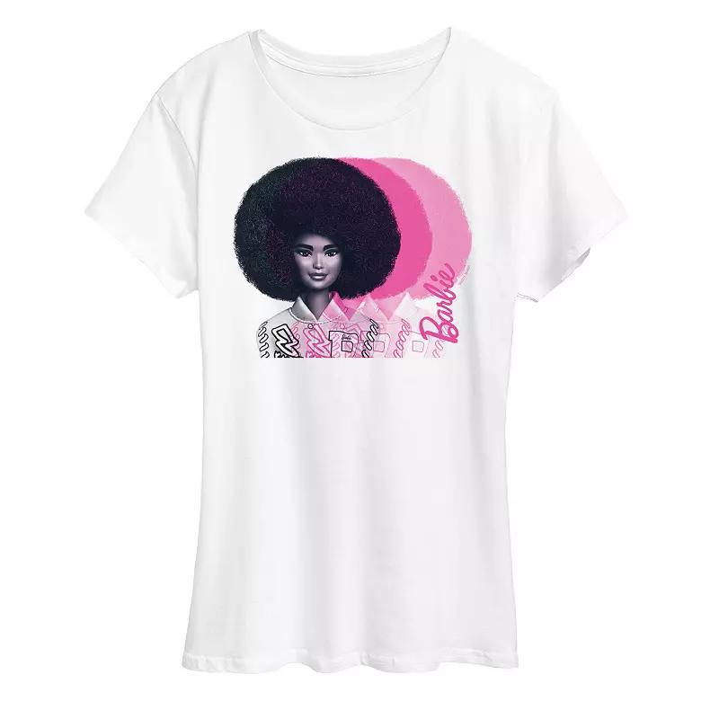 Womens Barbie Black And Pink Graphic Tee, Girls Product Image