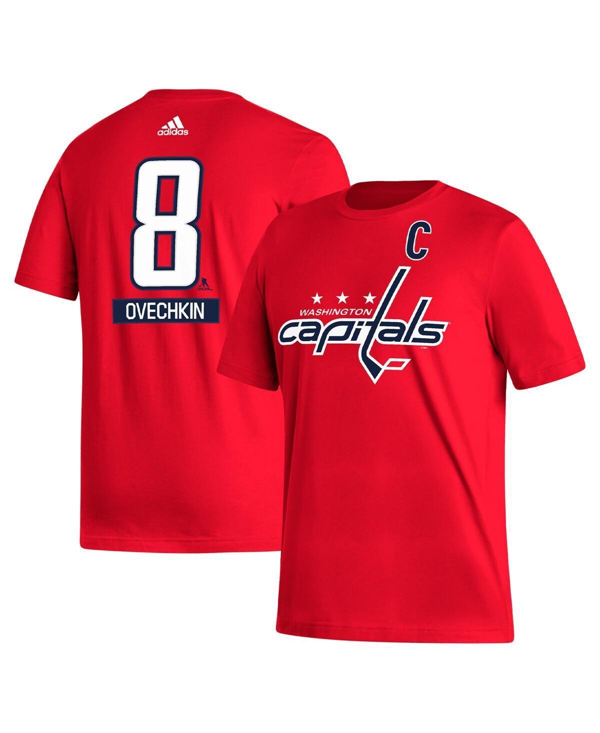 Mens adidas Alexander Ovechkin Red Washington Capitals Fresh Name and Number T-Shirt Product Image