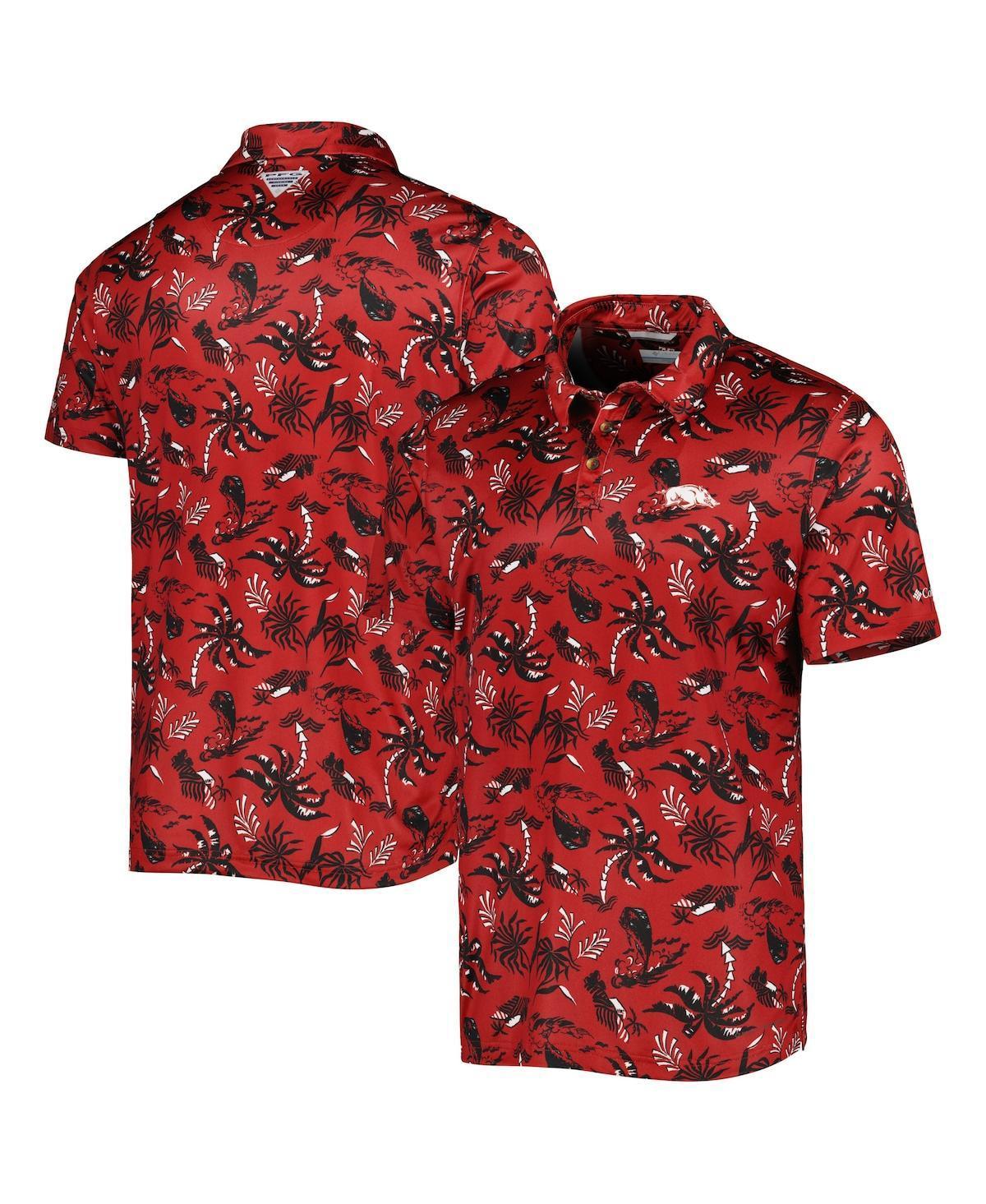 Mens Columbia Cardinal Arkansas Razorbacks Super Terminal Tackle Omni-Shade Polo Shirt Product Image