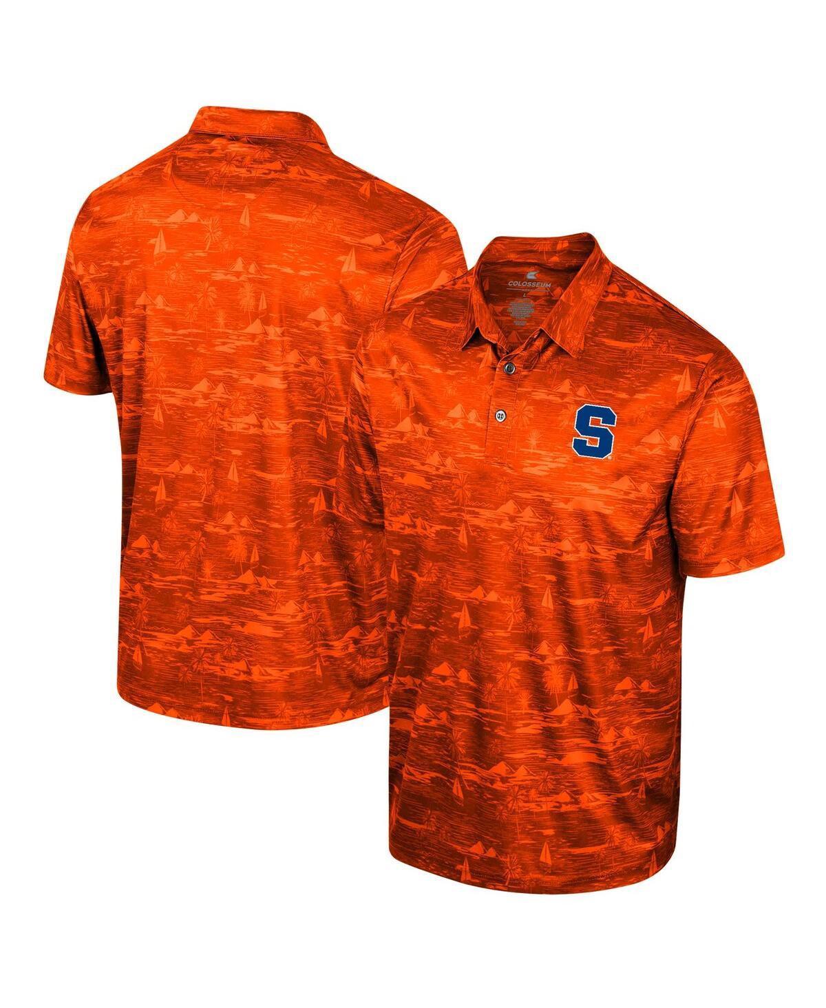 Mens Colosseum Orange Syracuse Orange Daly Print Polo Shirt Product Image