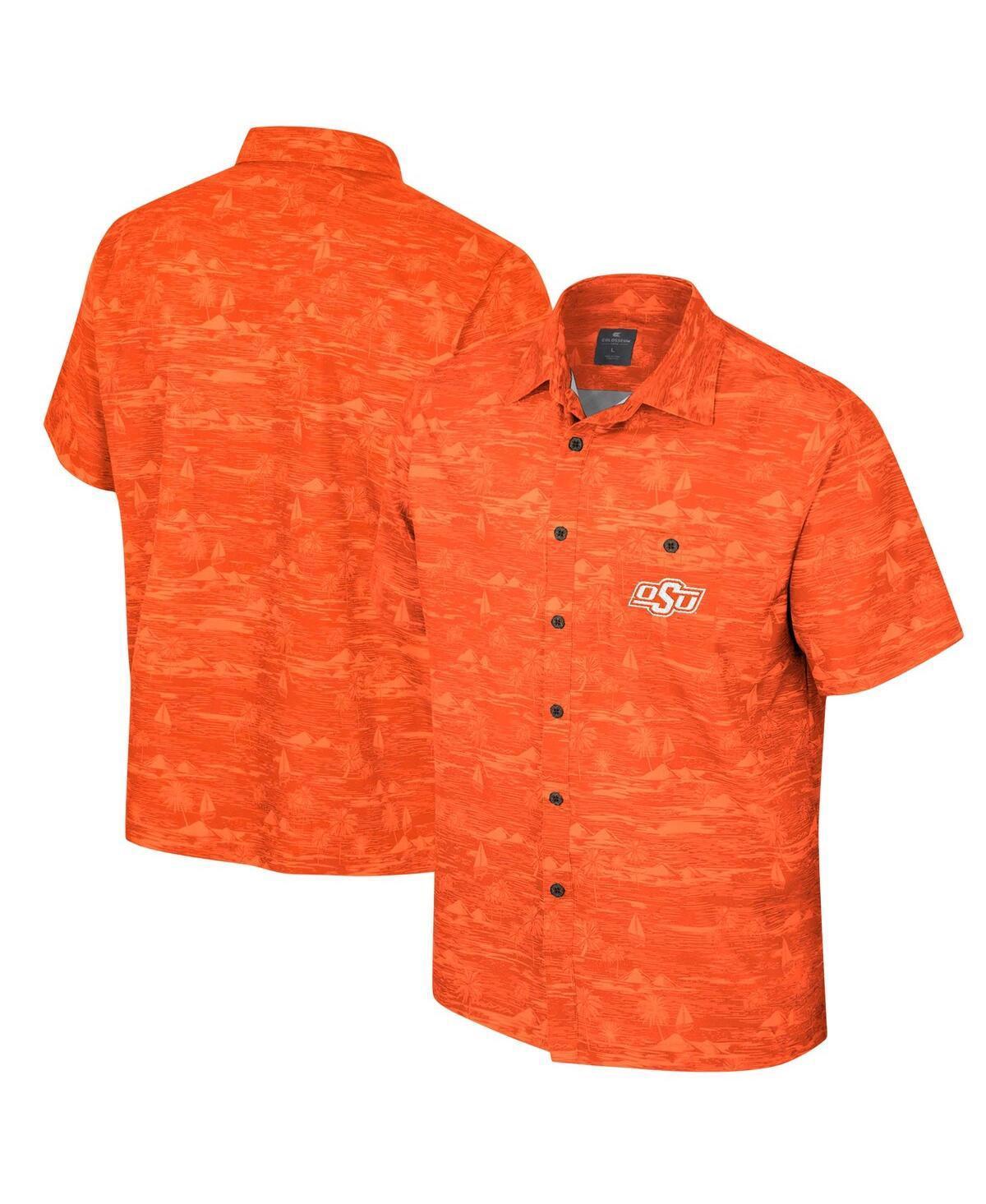 Colosseum Mens Orange Oklahoma State Cowboys Ozark Button-Up Shirt Product Image