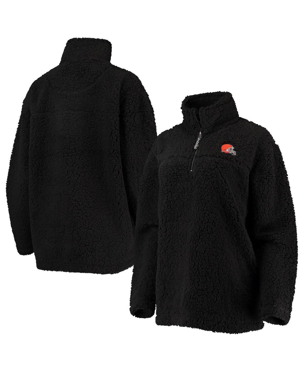 Womens G-III 4Her by Carl Banks Cleveland Browns Sherpa Quarter-Zip Jacket Product Image