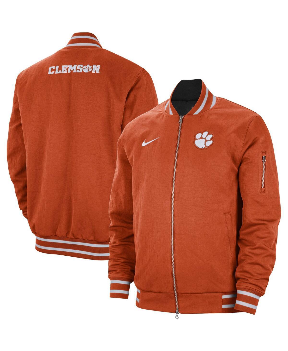 Mens Nike Orange Clemson Tigers Full-Zip Bomber Jacket Product Image