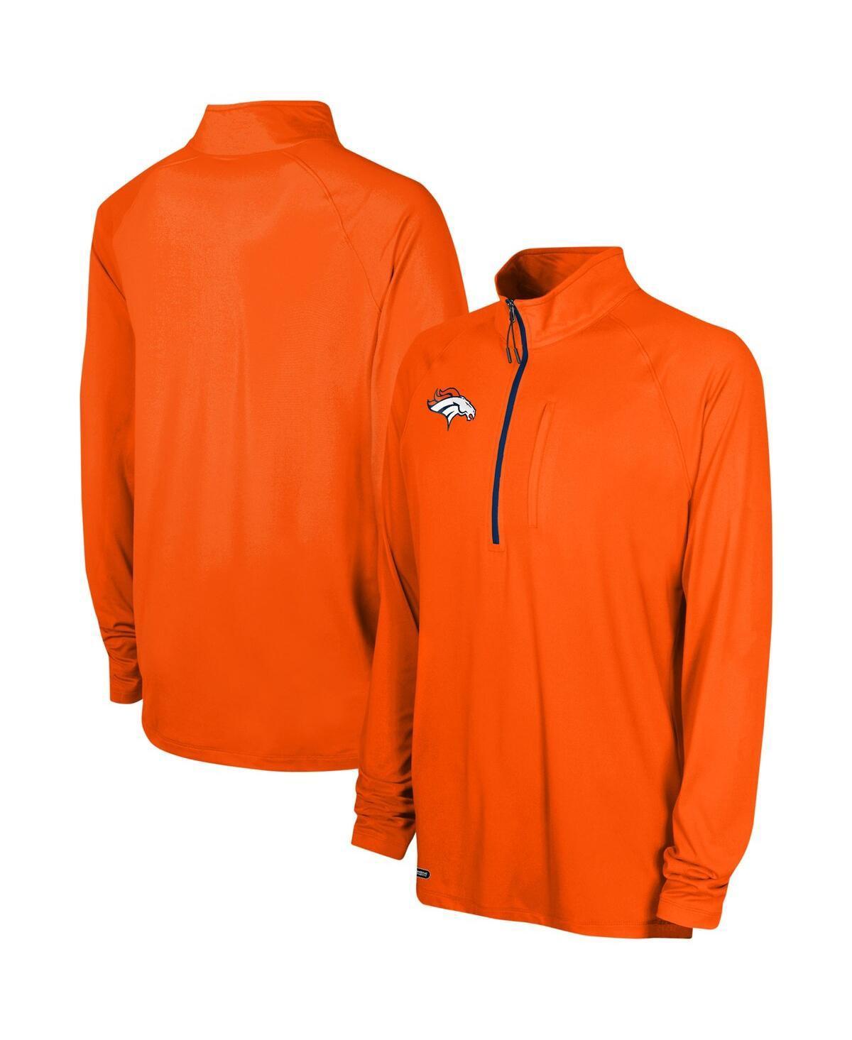 Mens Orange Denver Broncos Combine Authentic Raglan Quarter-Zip Top Product Image