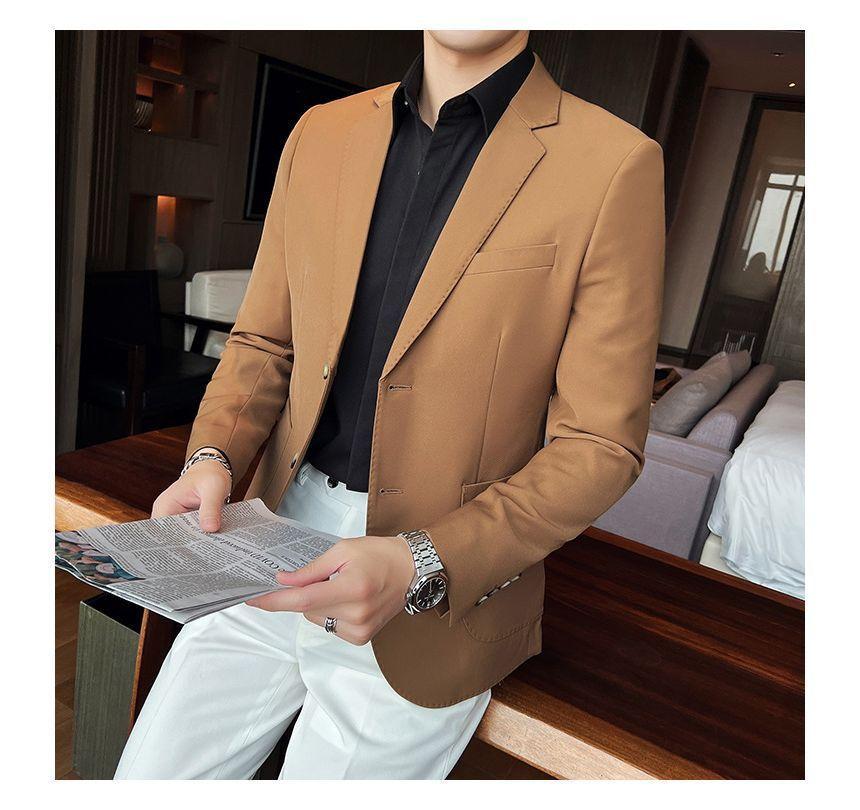 Plain Single-Breasted Blazer Product Image