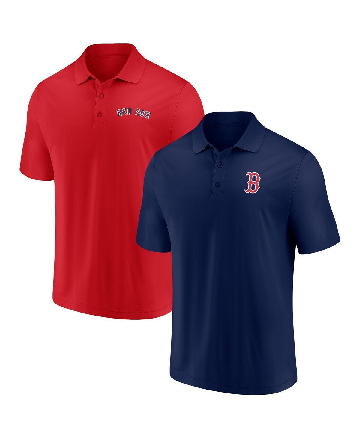 Mens Fanatics Branded /Red Boston Red Sox Dueling Logos Polo Combo Set Blue Product Image