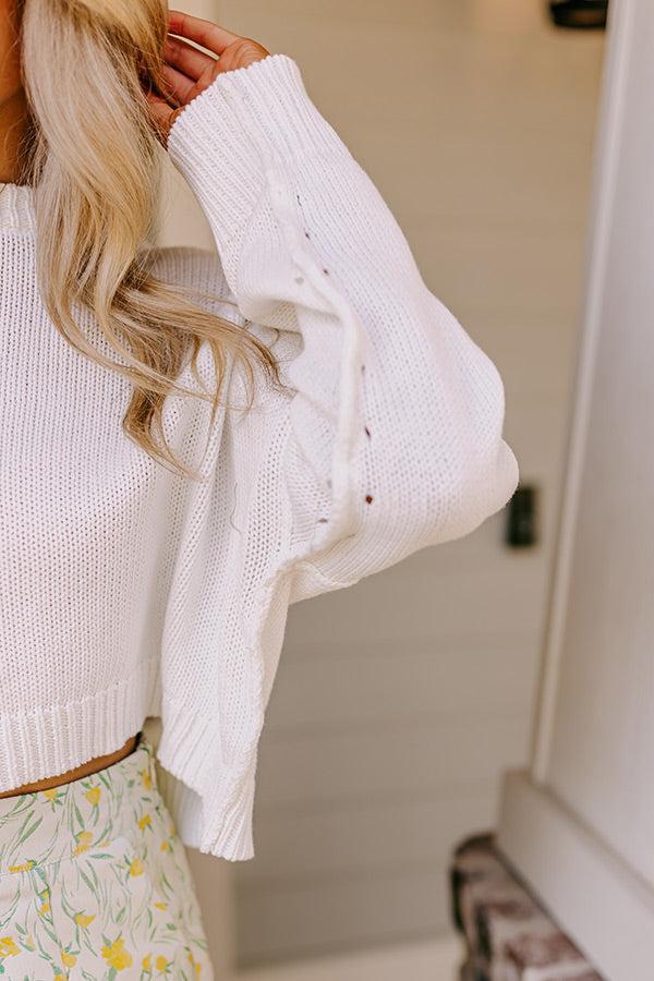 Coastal Breeze Knit Sweater in Ivory Product Image