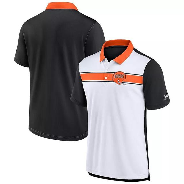 Mens Nike /Black Cincinnati Bengals Rewind Pique Polo Product Image