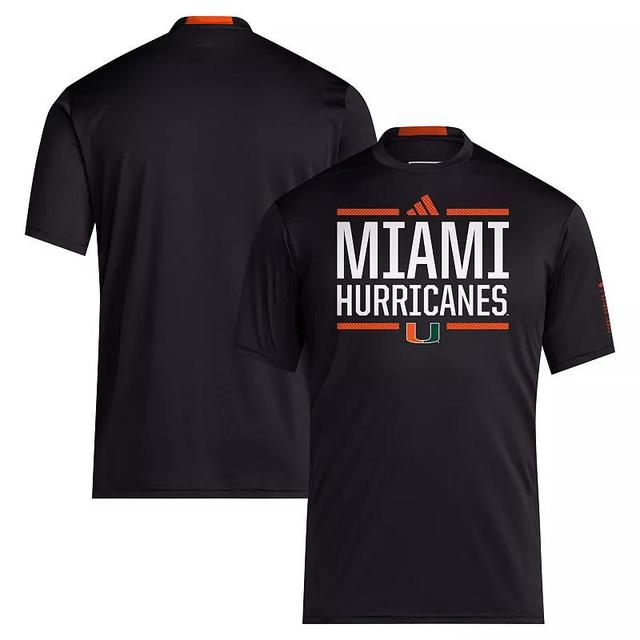 Mens adidas Miami Hurricanes 2024 Sideline AEROREADY T-Shirt Product Image