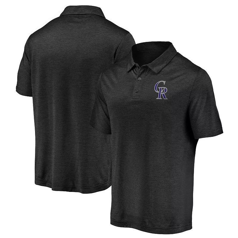 Mens Fanatics Branded Colorado Rockies Iconic Striated Primary Logo Lightweight Polo Product Image