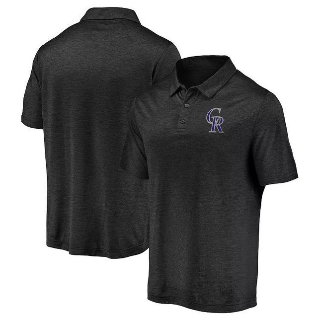 Mens Fanatics Branded Colorado Rockies Iconic Striated Primary Logo Lightweight Polo Product Image