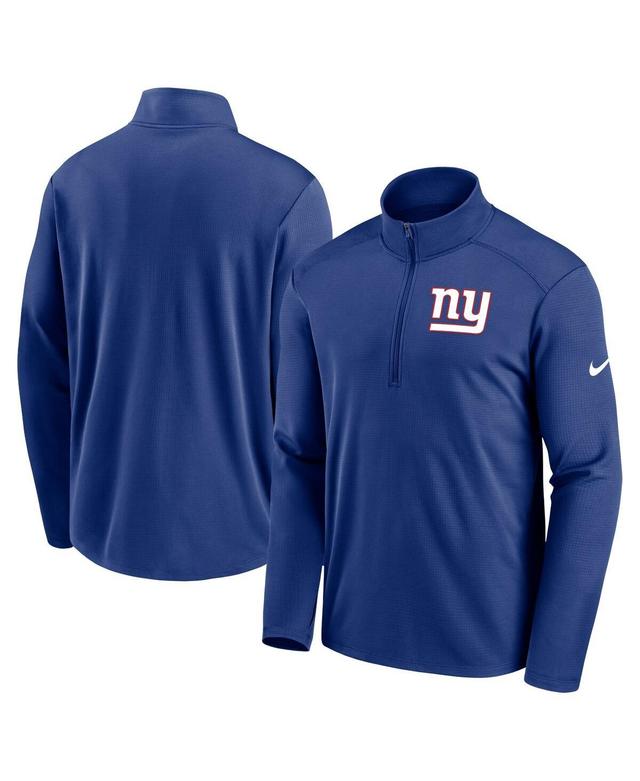 NIKE Royal New York Giants Logo Pacer Performance Half-zip Jacket Product Image