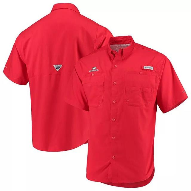 Mens Columbia Georgia Bulldogs Team PFG Tamiami Omni-Shade Button-Down Shirt Product Image