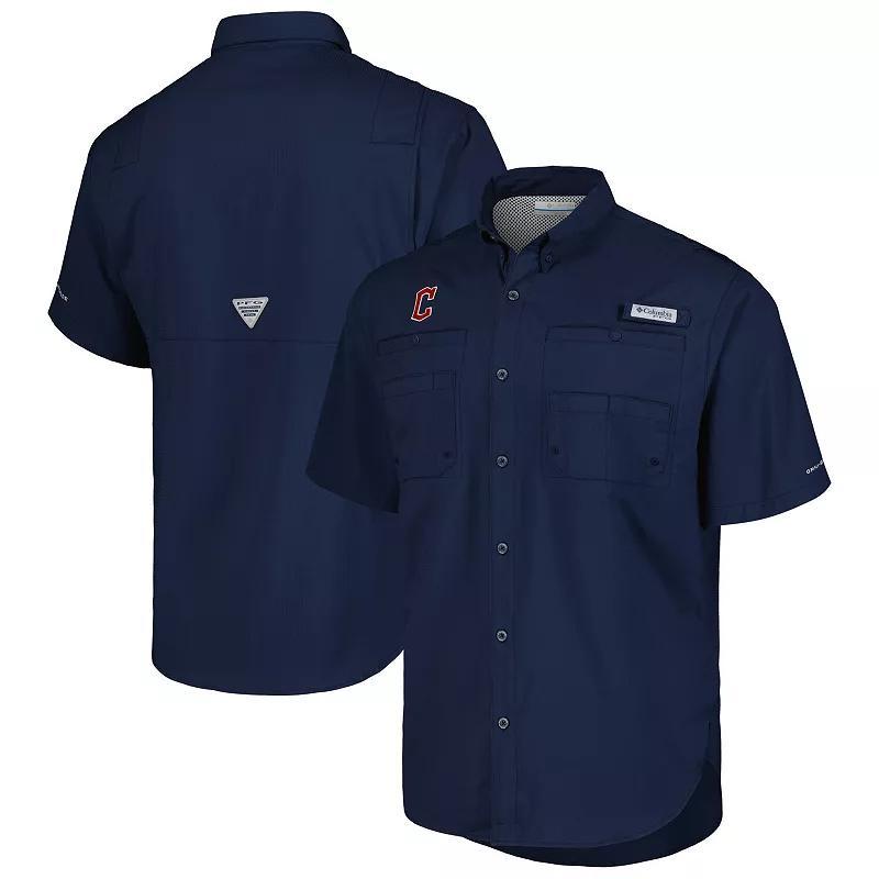 Mens Columbia Navy Cleveland Guardians Tamiami Omni-Shade Button-Down Shirt Grd Blue Product Image