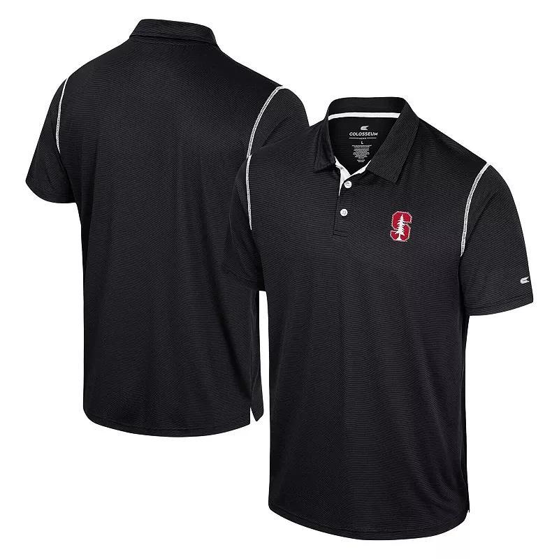 Mens Colosseum  Black Stanford Cardinal Cameron Polo Product Image