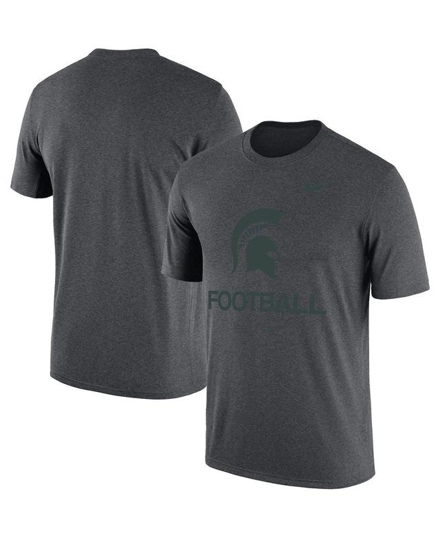 Mens Nike Heathered Charcoal Michigan State Spartans Team Football Legend T-shirt Product Image