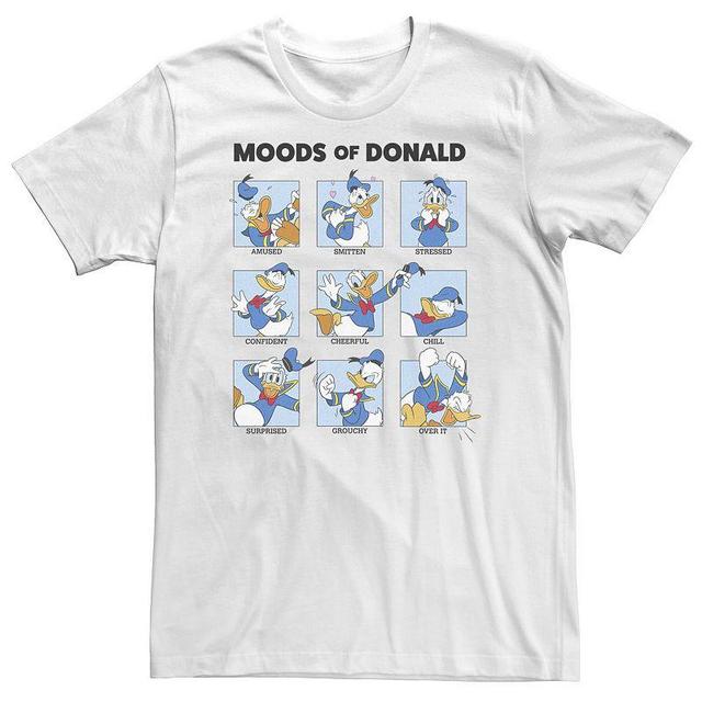 Disney Big & Tall Disney Mickey & Friends Donald Duck Moods Box Up Tee, Men's, Size: 3XL Tall, White Product Image