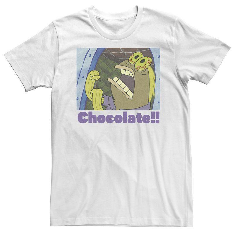 Big & Tall SpongeBob SquarePants Fish Chocolate! Tee, Mens White Product Image