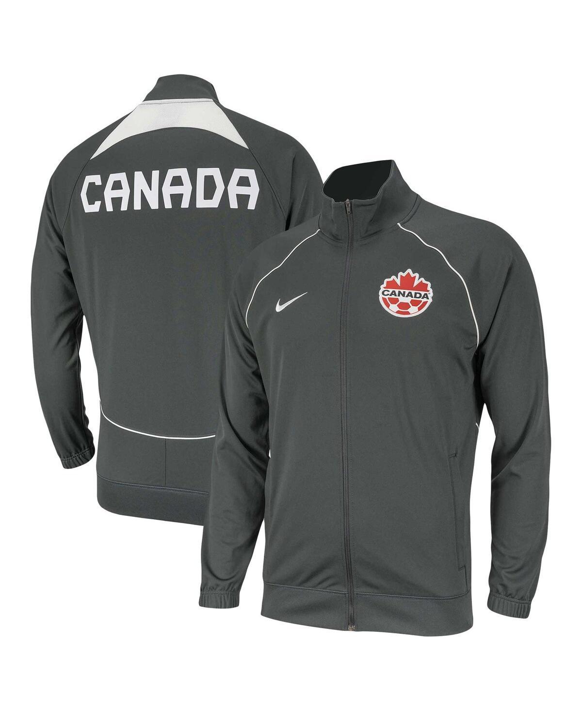 NIKE Men's  Gray Canada Soccer Anthem Raglan Full-zip Jacket Product Image