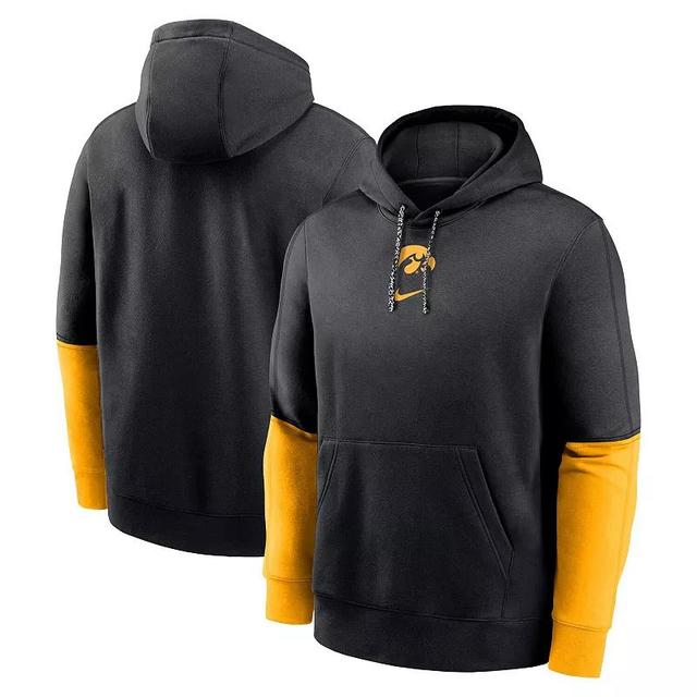 Mens Nike /Gold Iowa Hawkeyes Sideline Club Pullover Hoodie Product Image