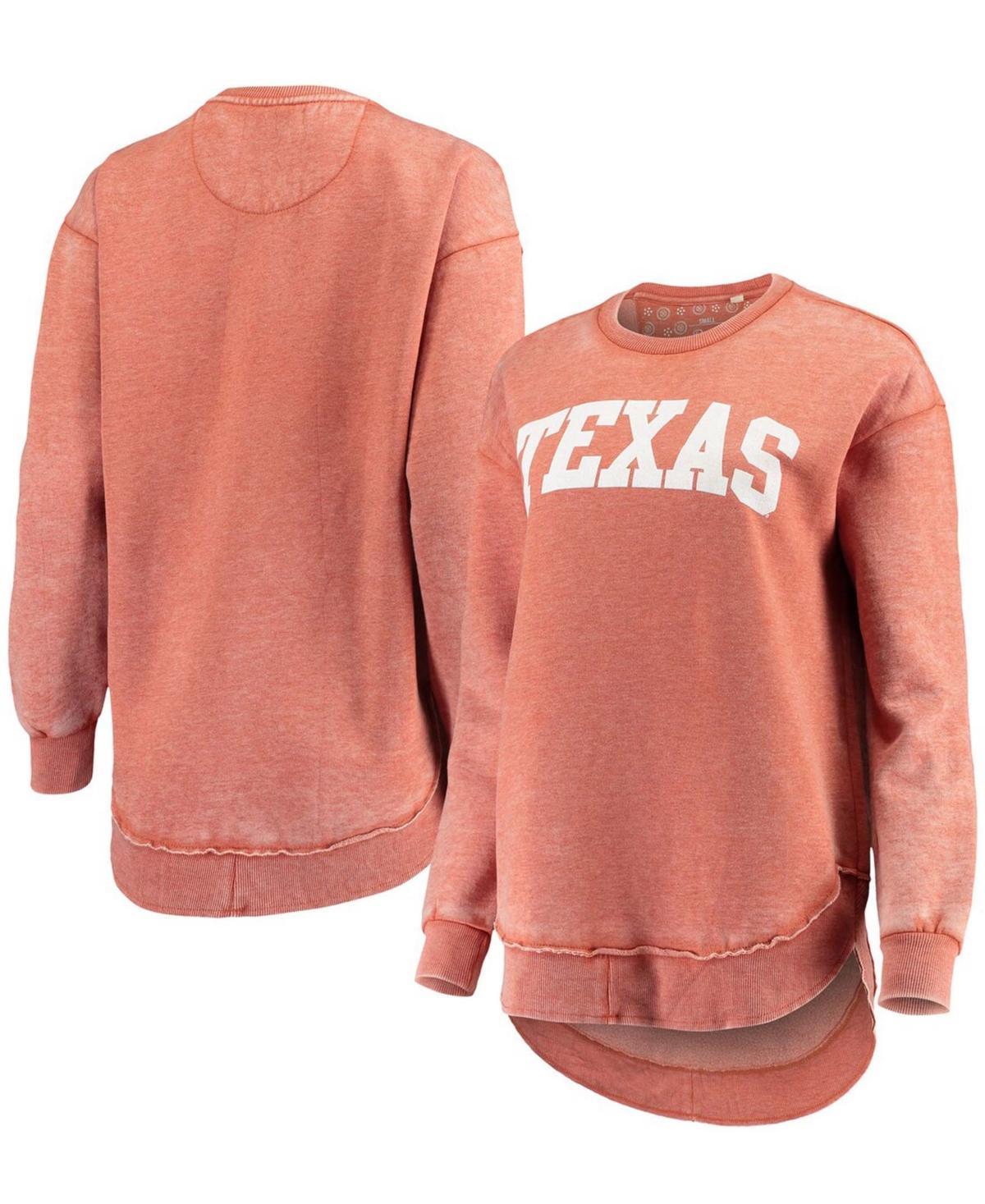 Womens Texas Orange Texas Longhorns Vintage-Like Wash Pullover Sweatshirt Product Image