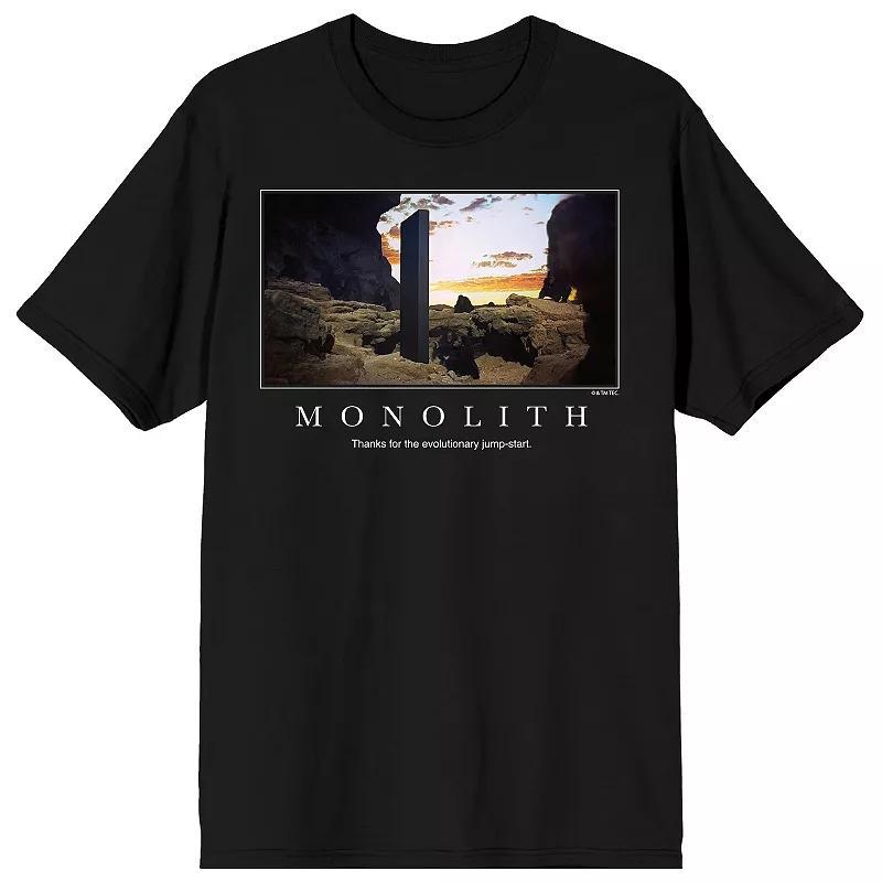 Mens 2001 A Space Odyssey Monolith Meme Graphic Tee Product Image