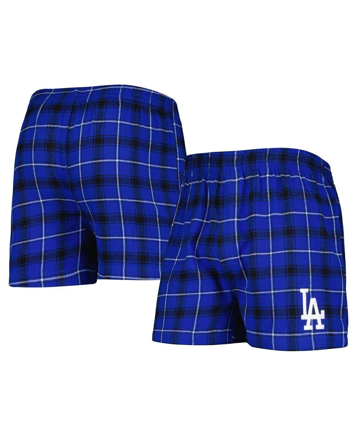 Mens Concepts Sport Royal/Black Los Angeles Dodgers Ledger Flannel Boxers Product Image