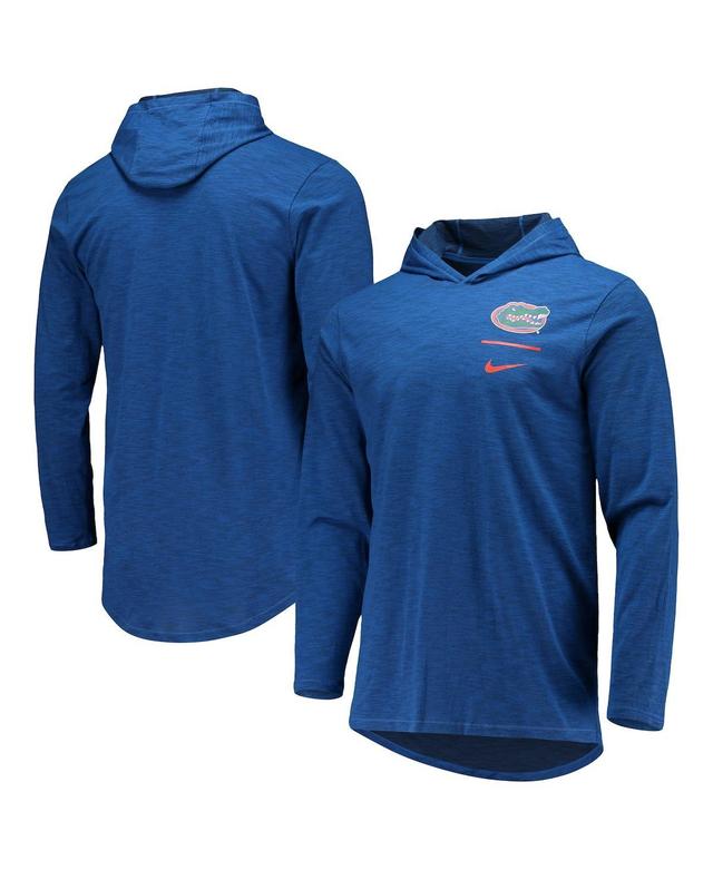 Mens Nike Royal Florida Gators Slub Space-Dye Performance Long Sleeve Hoodie T-shirt Product Image