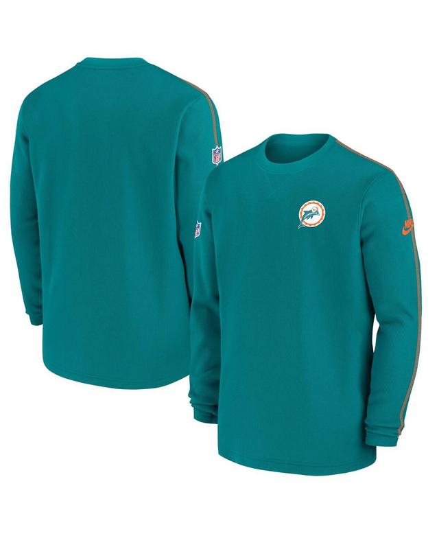 Nike Mens Aqua Miami Dolphins Alternate Logo Coach Long Sleeve T-Shirt Product Image