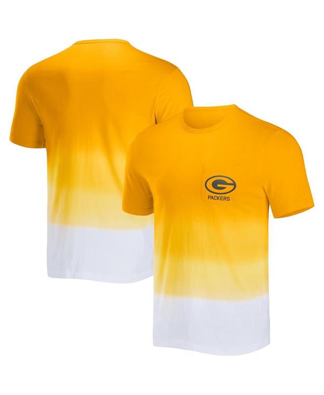 Mens Nfl x Darius Rucker Collection by Fanatics Gold Los Angeles Chargers Dip Dye Pocket T-shirt - Gold Product Image