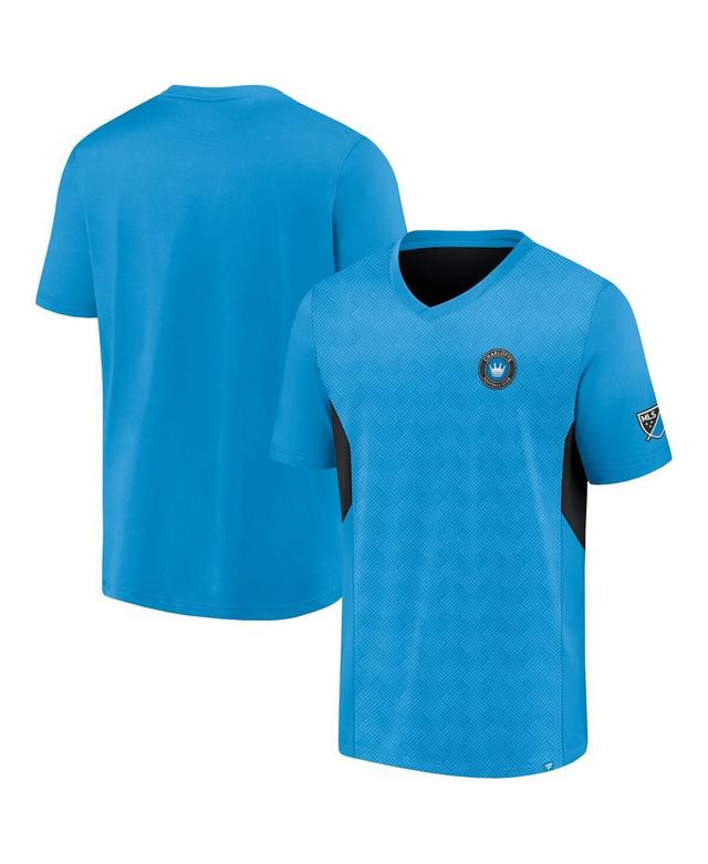 Mens Fanatics Blue Charlotte Fc Extended Play V-Neck T-shirt Product Image