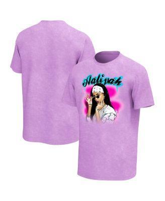 Mens Purple Aaliyah Spray Washed Graphic T-shirt Product Image