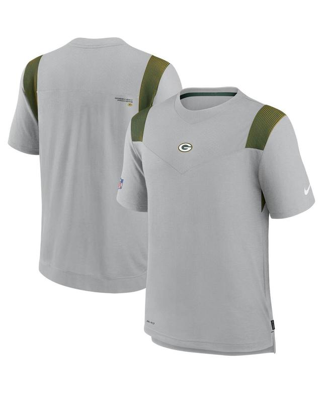 Mens Gray Green Bay Packers Sideline Player Uv Performance T-shirt Product Image