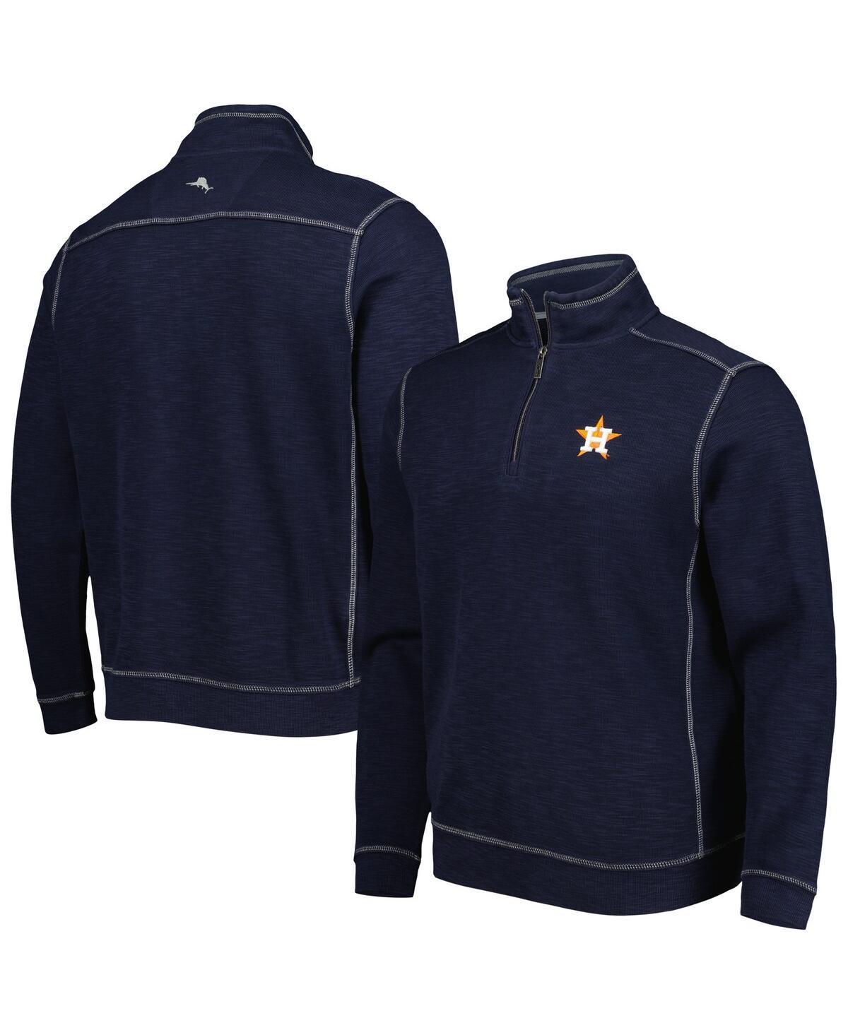 Mens Tommy Bahama Blue Houston Astros Tobago Bay Tri-Blend Quarter-Zip Sweatshirt Product Image