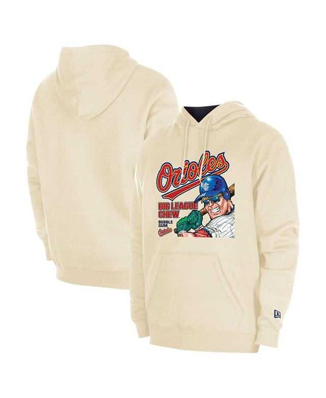 Mens New Era Cream Baltimore Orioles Big League Chew Pullover Hoodie Product Image