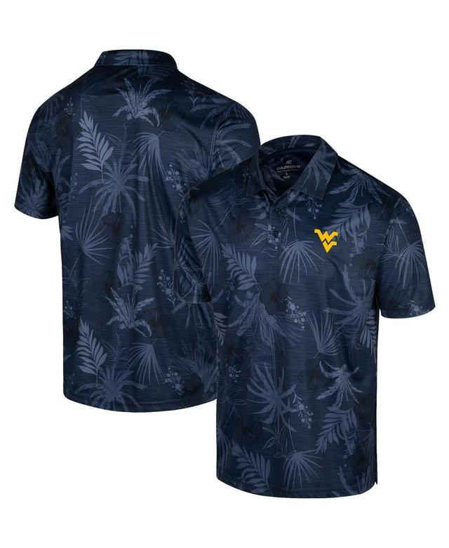 Mens Colosseum West Virginia Mountaineers Palms Team Polo Blue Product Image