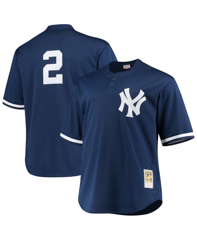 Mens Derek Jeter Navy New York Yankees Big and Tall Batting Practice Replica Player Jersey - Navy Product Image