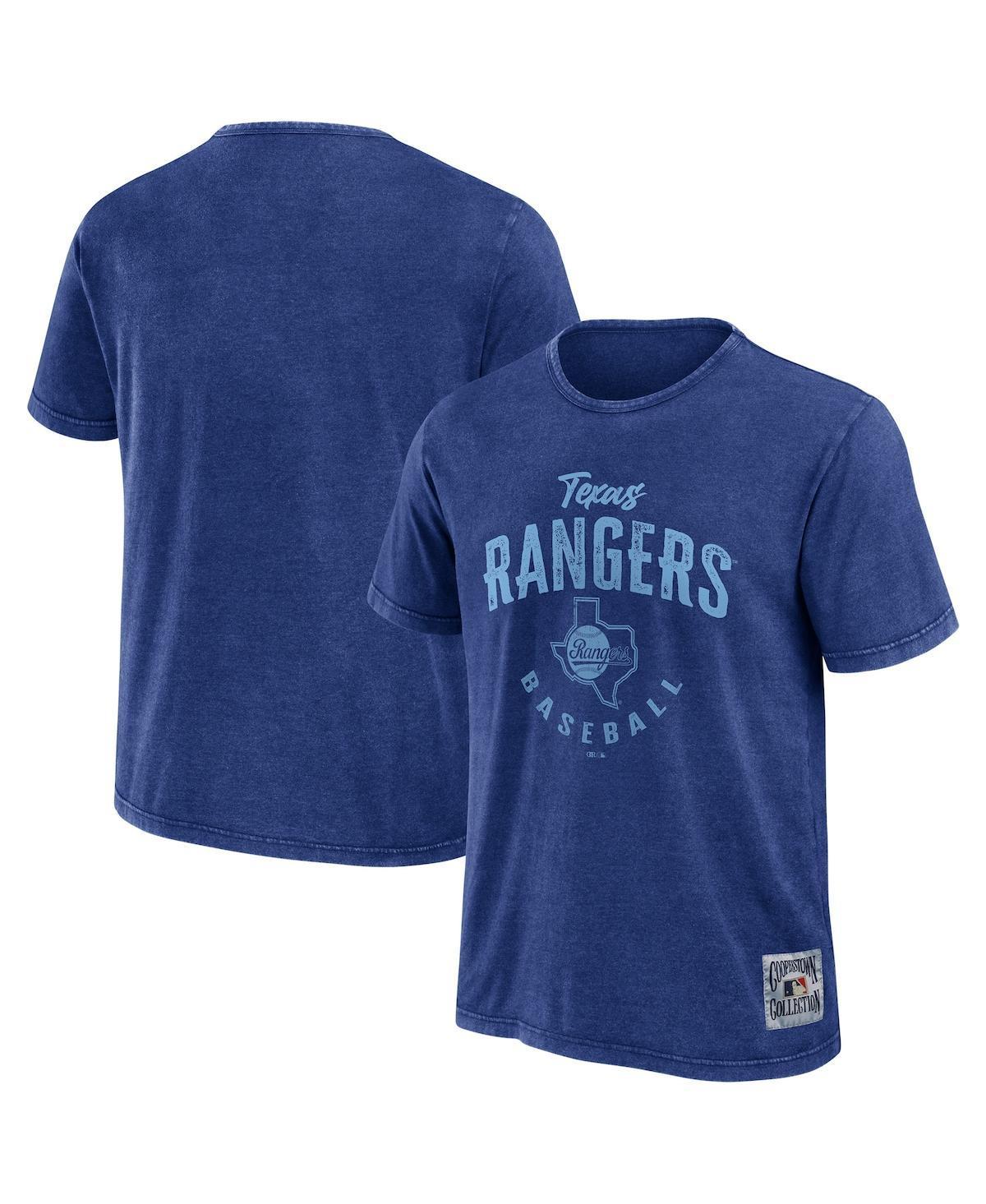 Darius Rucker Mens Collection by Fanatics Royal Texas Rangers Cooperstown Collection Washed T-Shirt Product Image