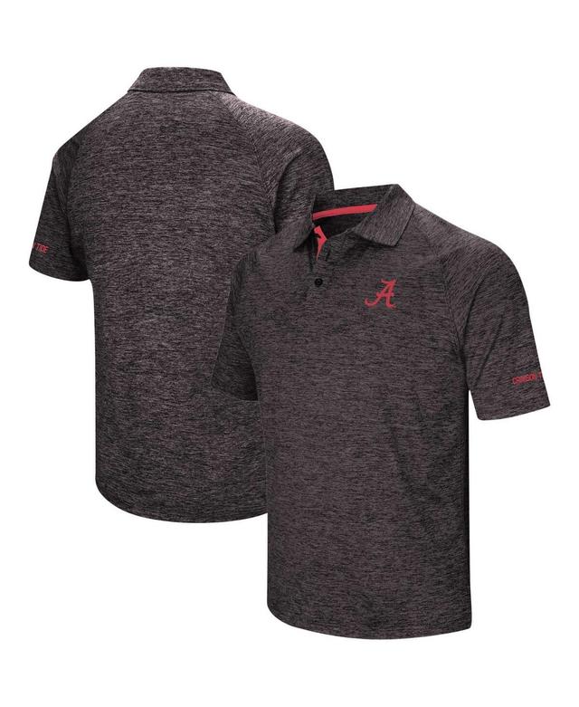 Mens Colosseum Black Alabama Crimson Tide Big and Tall Down Swing Polo Shirt Product Image