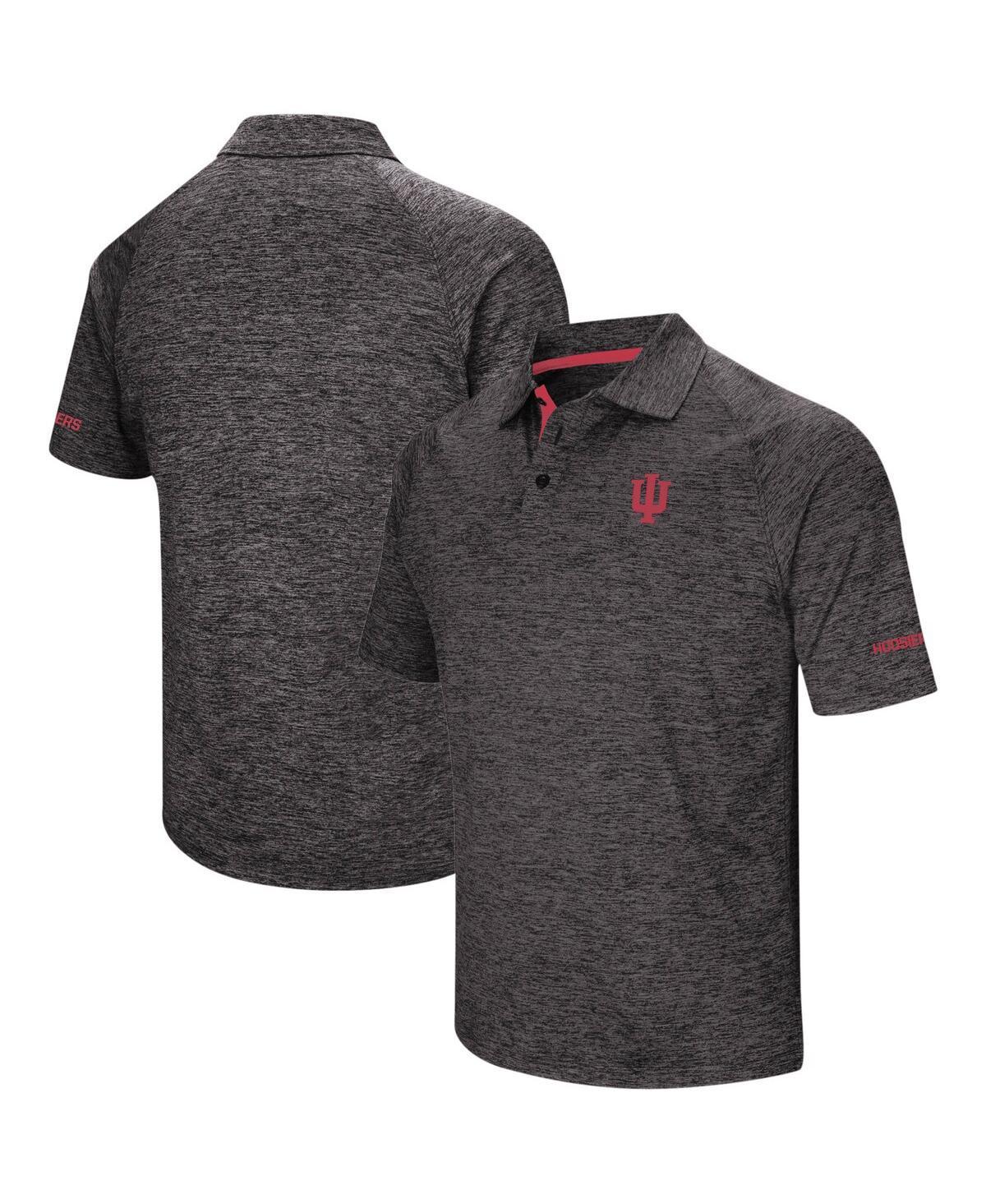 Mens Colosseum Black Indiana Hoosiers Big and Tall Down Swing Polo Shirt Product Image