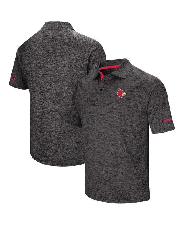 Mens Colosseum Black Louisville Cardinals Big and Tall Down Swing Polo Shirt Product Image