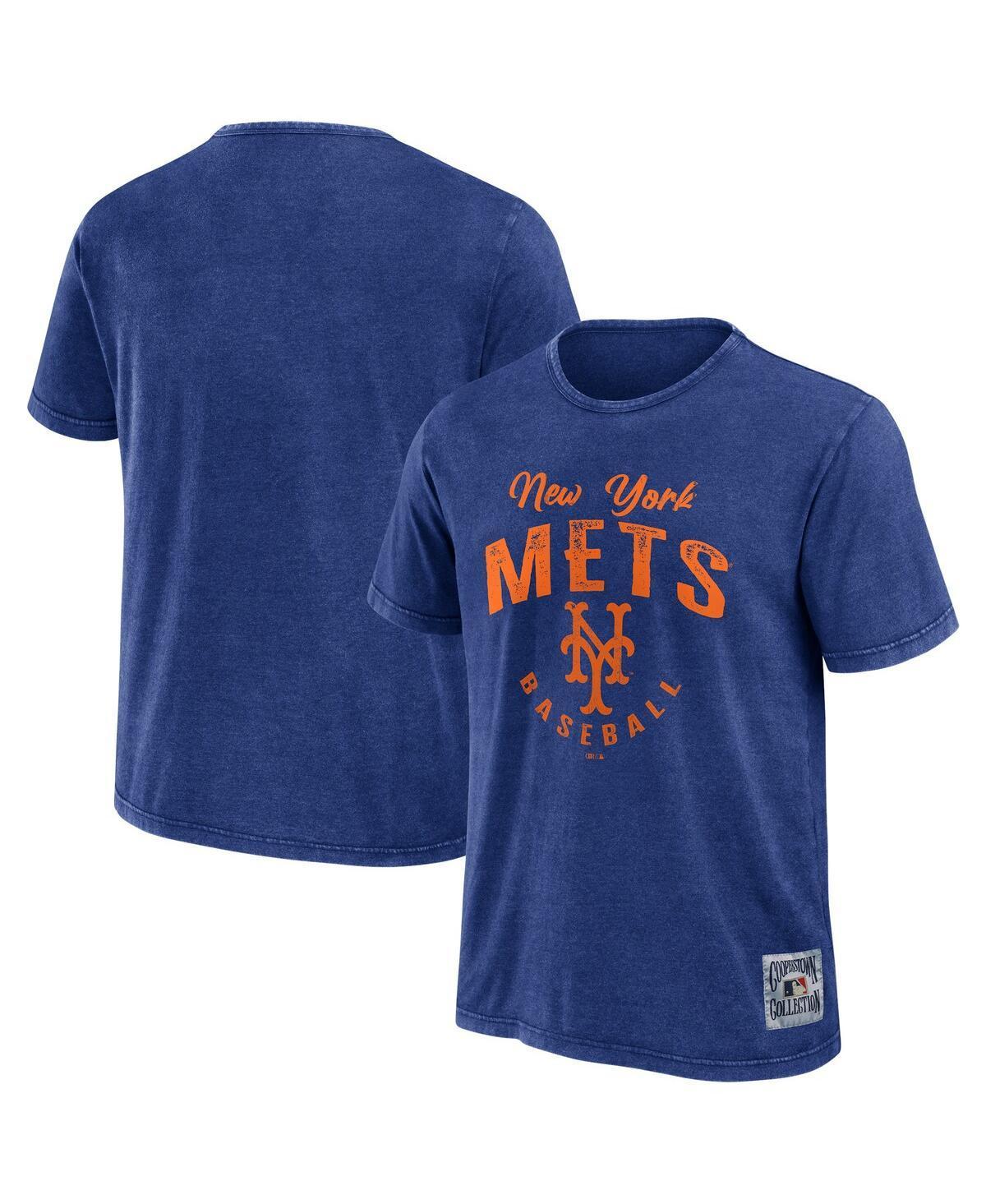 Fanatics Mens Navy New York Mets Cooperstown Collection Washed T-Shirt Product Image