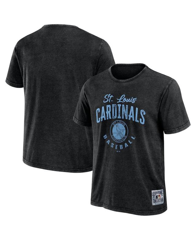 Fanatics Mens Heather Navy St. Louis Cardinals Cooperstown Collection Washed T-Shirt Product Image