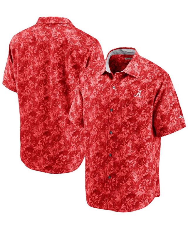 Mens Crimson Alabama Crimson Tide Sport Jungle Shade Camp Button-Up Shirt Product Image