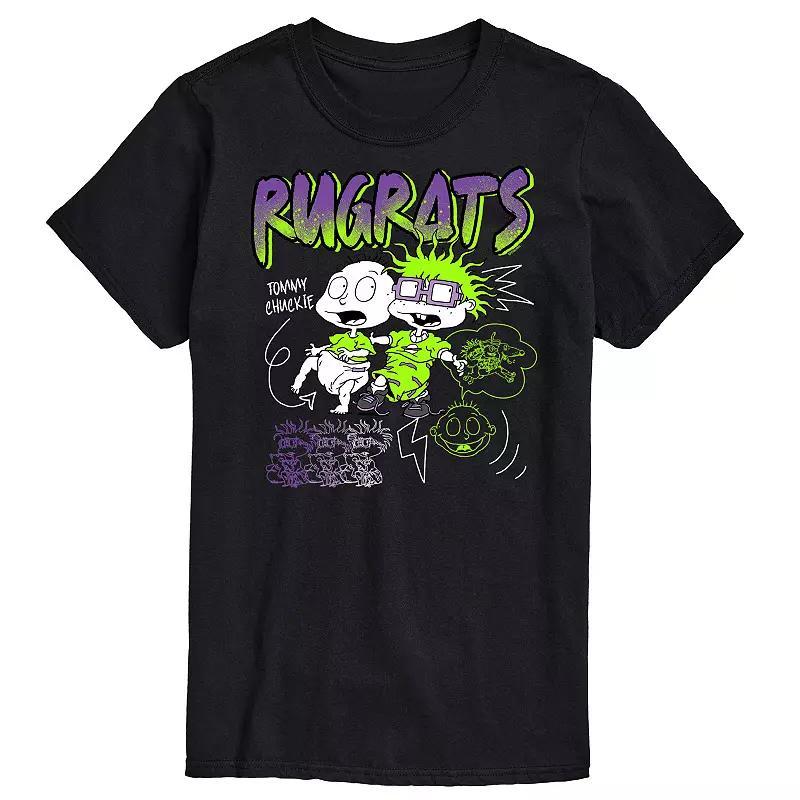 Big & Tall Rugrats Doodle Graphic Tee, Mens Blue Product Image