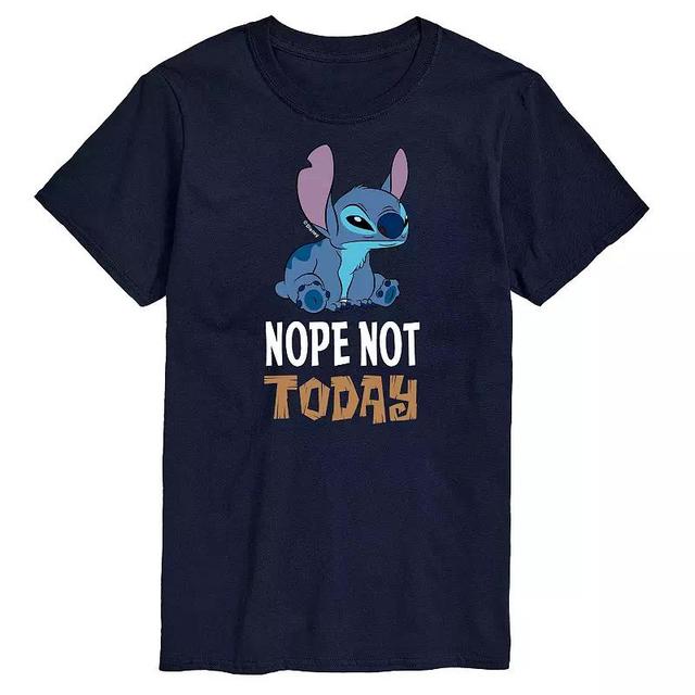 Disneys Lilo and Stitch Big & Tall Nope Not Today Graphic Tee, Mens Blue Product Image