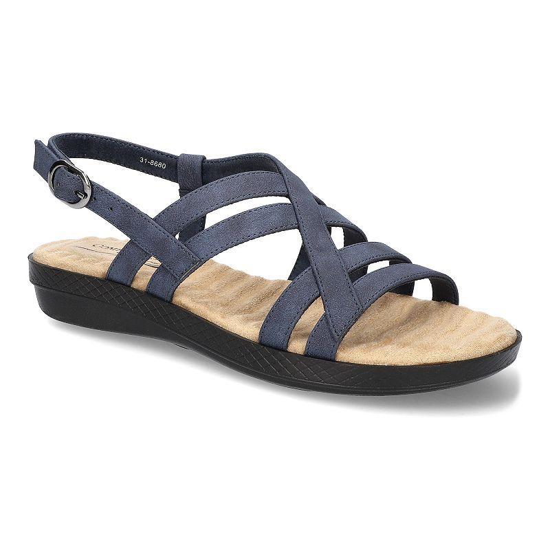 Easy Street Lobo Womens Strappy Slingback Sandals Blue Product Image