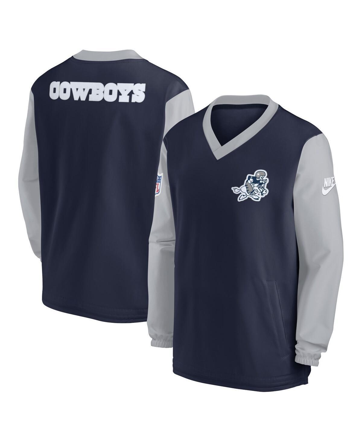 Mens Nike Navy Dallas Cowboys 2023 Sideline V-Neck Pullover Windshirt Product Image